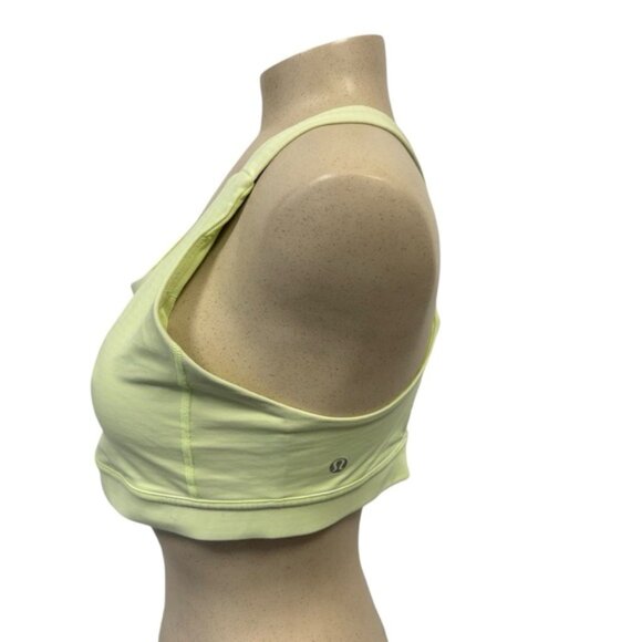 Lululemon All Sport Bra Adjustable Hyper Stripe Clear Mint Zest Women's Size 10 - Picture 3 of 7